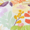 Beschichtete Baumwolle abwaschbar Viola orange III 