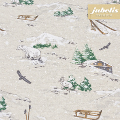 Beschichtete Baumwolle strukturiert Wintry natur III 