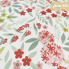 Premium Wachstuch extradick Muggia creme-rot IV 