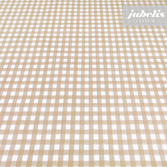 Wachstuch kariert hellbraun N 