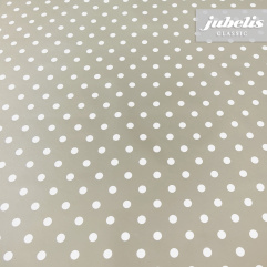 Wachstuch beige gepunktet N 