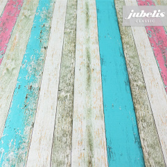 Wachstuch Holz bunt N 