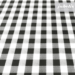 Wachstuch kariert schwarz N 