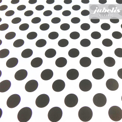 Wachstuch gro�e Punkte schwarz N 