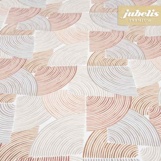 Beschichtete Baumwolle abwaschbar Bettina terra-beige III 140 cm Durchmesser rund