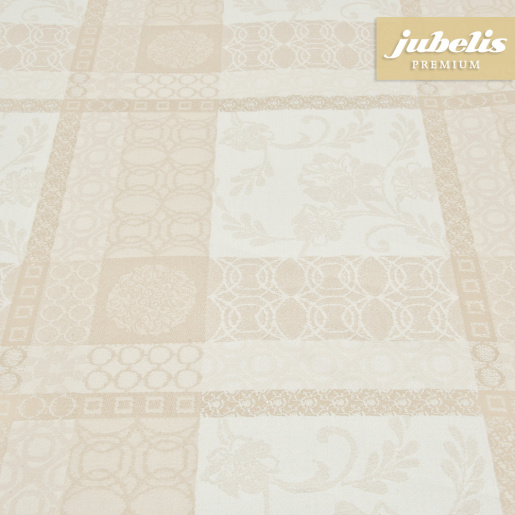 Beschichtete Baumwolle abwaschbar Victoria beige III 160 cm x 140 cm Bauerntisch