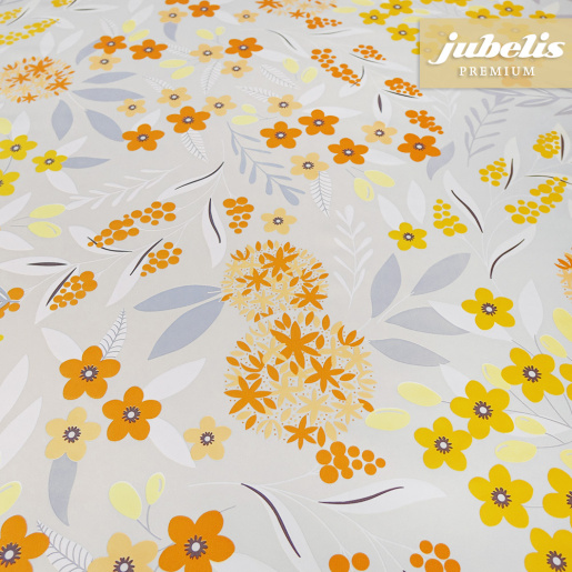 Premium Wachstuch extradick Muggia braun-gelb IV