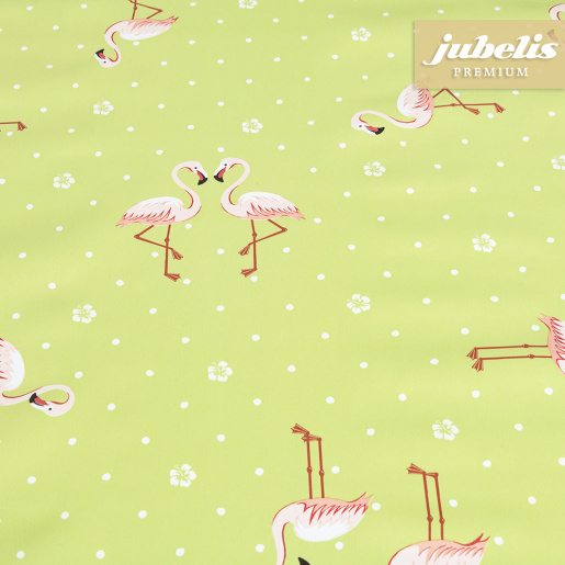 Premium Wachstuch extradick Fenicottero grn IV 120 cm x 140 cm