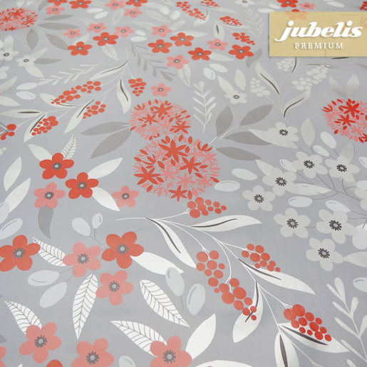 Premium Wachstuch extradick Muggia grau-rot IV