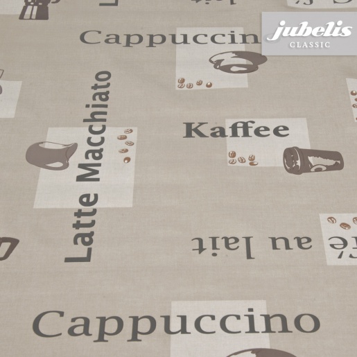 Wachstuch Cappuccino karamel H 240 cm x 140 cm fr Biertische (auf Wunsch geteilt = 2 Decken)