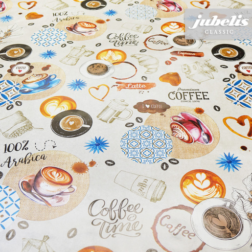 Wachstuch Kaffee Arabica II 2000 cm x 140 cm komplette Rolle-Sonderpreis