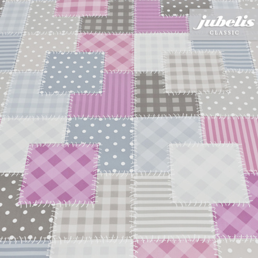 Wachstuch Patchwork violett-grau P