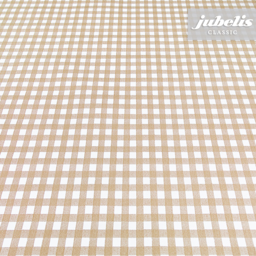 Wachstuch kariert hellbraun N