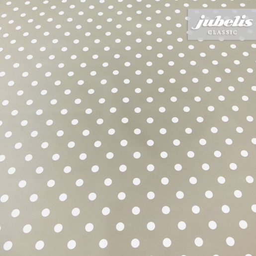 Wachstuch beige gepunktet N