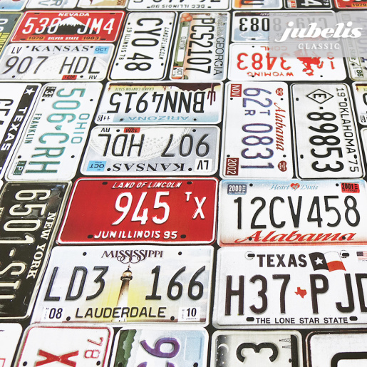 Wachstuch Car Plates N