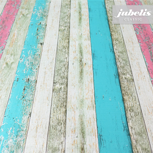 Wachstuch Holz bunt N