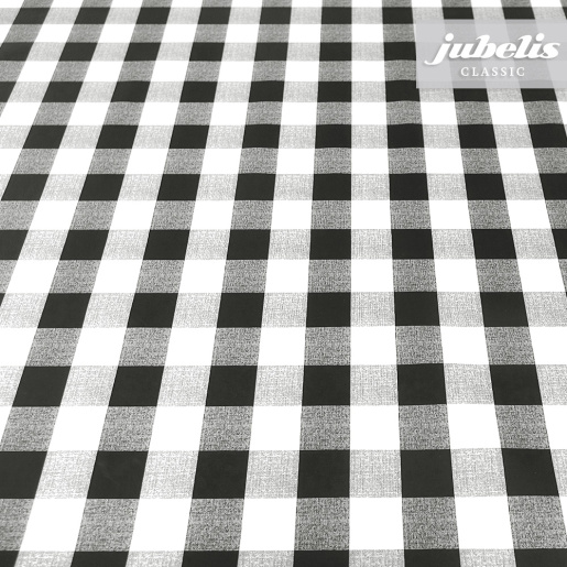 Wachstuch kariert schwarz N