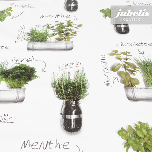Wachstuch Herbaria weiß P