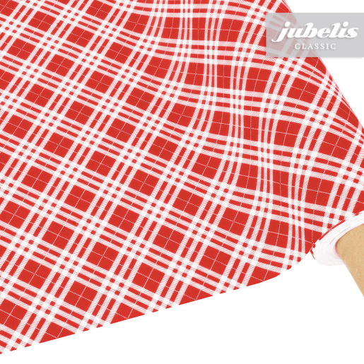 jubelis® | Wachstuch rot kariert M