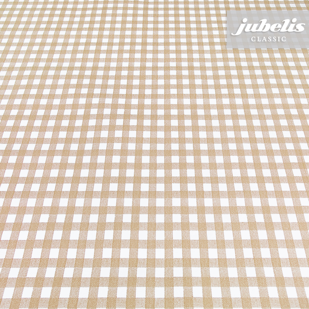 Wachstuch kariert hellbraun N