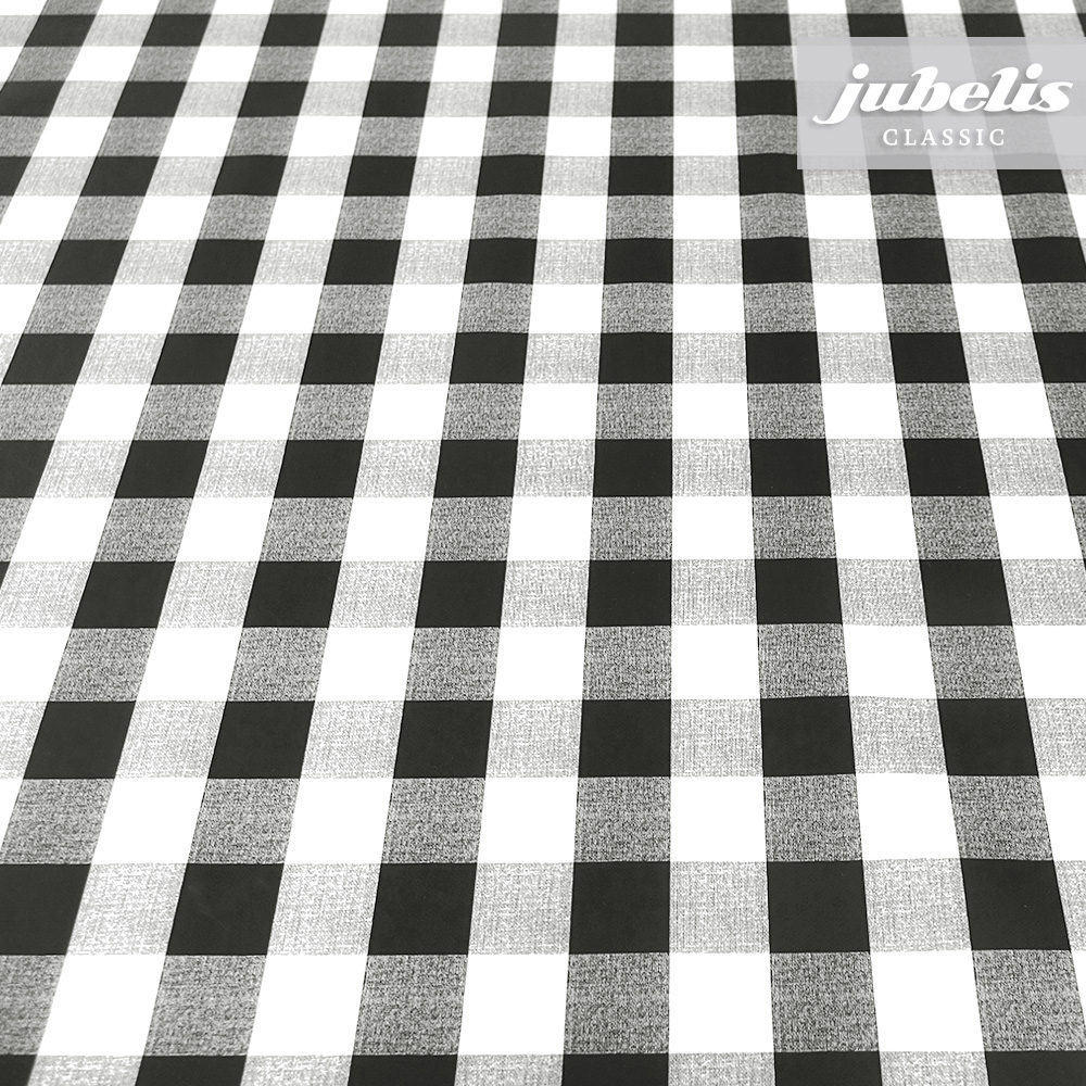 Wachstuch kariert schwarz N