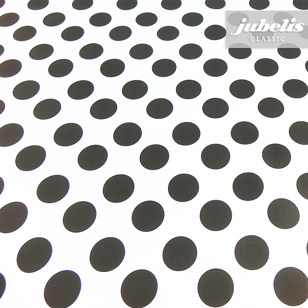 Wachstuch gro�e Punkte schwarz N