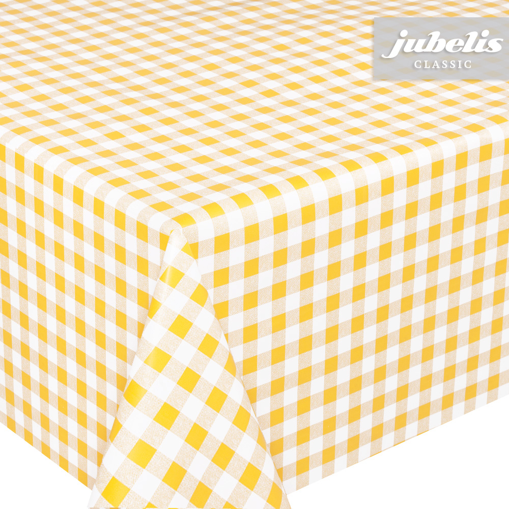 jubelis® | Wachstuch kariert gelb II