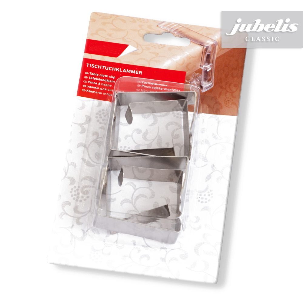 jubelis®  Tischklammern Edelstahl 4er Set